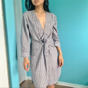 Long Sleeved Wrap Dress